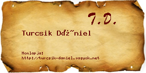 Turcsik Dániel névjegykártya
